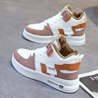 伊努特2021新款冬季加绒加厚棉鞋女学生休闲高帮女鞋保暖马丁短靴