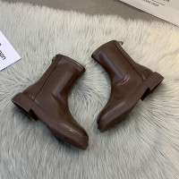 伊努特瘦瘦马丁靴2021年秋季新款加绒韩版ins网红单靴中筒小短靴女靴子