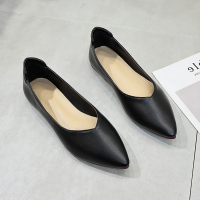 伊努特沐琹工作鞋女黑色职业鞋2022秋季新款低跟单鞋不累脚白领空姐上班皮鞋