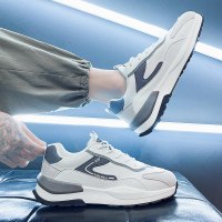 伊努特春季运动男鞋2022新款潮流百搭休闲小白白鞋厚底增高老爹鞋ins潮
