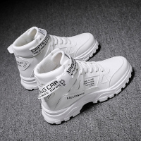 枫述春季新款工装靴男韩版潮流百搭马丁靴休闲高帮男鞋中帮运动男靴潮