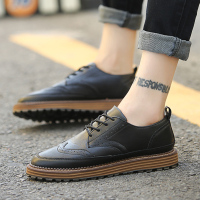 枫述男士皮鞋英伦风鞋子男潮百搭夏季休闲布洛克雕花男鞋潮流青年潮鞋