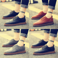 枫述夏天英伦男士休闲皮鞋布洛克雕花男鞋子复古潮流低帮板鞋青年潮鞋