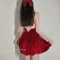 枫述RESISTU 少女玛格丽特 法式圣诞感可外穿吊带裙2020新款美背裙