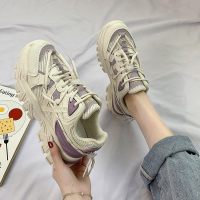 枫述老爹鞋女 ins潮2021春秋季新款小白鞋网面厚底透气休闲运动鞋