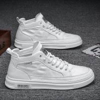 枫述小白鞋男布鞋2021秋季新款帆布鞋男高帮透气韩版潮流百搭板鞋