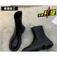 枫述瘦瘦靴女2021年春秋新款夏季薄款单靴马丁靴子秋季中筒英伦风短靴
