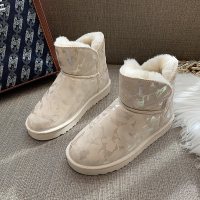 枫述蝶欣微短筒雪地靴女2021新款韩版加绒加厚短靴秋冬百搭保暖学生鞋