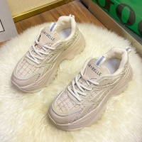 枫述蝶欣微老爹鞋女秋冬2022新款潮ins百搭增高厚底加绒休闲运动小白鞋