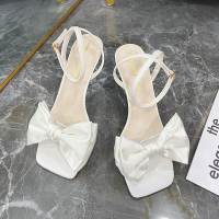 枫述蝶欣微凉鞋女细跟2022年新款百搭仙女风夏天淑女一字带配裙子的高跟鞋子