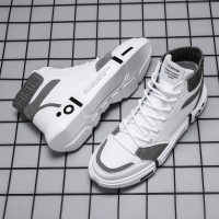 枫述春季2021新款高帮男鞋韩版潮流百搭帆布白鞋运动休闲小白板鞋潮鞋