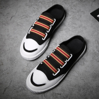 枫述潮男鞋子韩版懒人帆布鞋夏天包头半拖鞋男生中学生凉拖青少年凉鞋