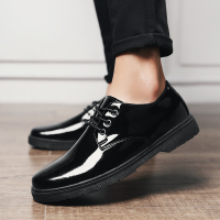 枫述皮鞋男韩版春季圆头休闲鞋青少年英伦黑色小皮鞋商务鞋子男生潮鞋