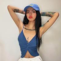 枫述甜辣妹泫雅欧美ins超火法式小吊带外穿抹胸内搭挂脖上衣背心女潮