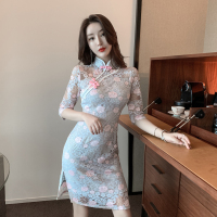 枫述旗袍2021年新款早春改良版裙年轻款少女小个子法式显瘦气质连衣裙