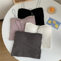 枫述全糖少女SUGAR内搭细吊带短款带胸垫修身百搭抹胸内衣露腰背心