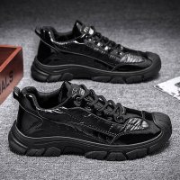 枫述华璐琦劳保男鞋秋季2021新款工地上班工作黑色运动冬季羽绒潮鞋