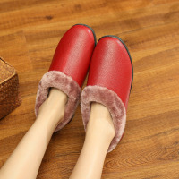 枫述老北京布鞋女鞋冬季加绒加厚软底中老年软皮面妈妈鞋