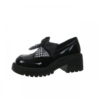 枫述厚底粗跟小皮鞋女英伦风复古单鞋2022年新款春季蝴蝶结方头豆豆鞋