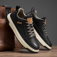 枫述男鞋冬季2021新款潮流百搭黑色运动板鞋男士上班工作休闲皮鞋潮鞋