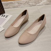 枫述浅口单鞋女2022年春季新款百搭温柔风晚晚鞋妈妈鞋中跟坡跟工作鞋