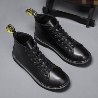 枫述2021春季新款男士高帮板鞋韩版皮鞋工装鞋马丁靴男鞋休闲鞋子潮鞋