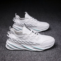 枫述2021春季新款网面飞织运动跑步鞋男防臭透气青少年百搭潮流刀锋鞋