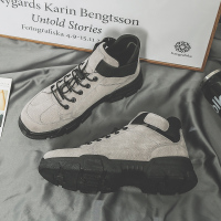 枫述2021新款春季男鞋帆布高帮鞋男港风百搭高邦潮流运动休闲潮鞋板鞋