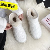 枫述网红雪地靴女短筒2021年新款冬季一脚蹬加绒加厚保暖棉鞋