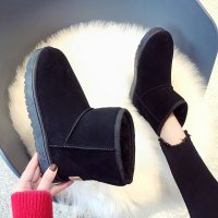 枫述雪地靴女2021年新款时尚短筒网红平底加绒冬季保暖短靴子学生