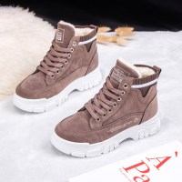 枫述雪地靴女2021年新款棉鞋冬加绒加厚厚底冬季马丁短靴靴子高帮女鞋