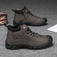 枫述高帮马丁靴男登山雪地运动潮鞋工地劳保秋冬季加绒保暖大棉鞋