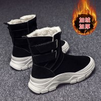 枫述2021新款男冬季男鞋加绒加厚保暖棉鞋男士雪地靴皮毛一体高帮棉靴