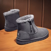 枫述2021新款雪地靴男高帮冬季男士一脚蹬棉鞋男加绒保暖加厚面包潮鞋