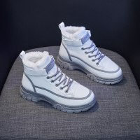 枫述马丁靴女加绒2021年新款冬季英伦风短靴秋季高帮秋冬女鞋