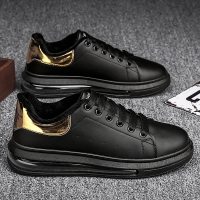 枫述巍昂男鞋冬季新款男士皮鞋加绒保暖鞋运动休闲板鞋工作黑色潮鞋