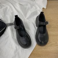 枫述厚底小皮鞋女2022年春季新款复古英伦风乐福鞋气质粗跟玛丽珍单鞋