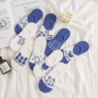 袜子女ins潮薄款短袜浅口船袜女棉袜夏季隐形硅胶防滑夏天