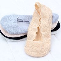 蕾丝船袜女防滑硅胶不掉跟春夏季新款隐形袜低帮单鞋薄款纯棉短袜