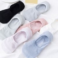 船袜女隐形浅口天然棉夏季薄款袜底硅胶防滑不掉跟夏天袜子女短袜