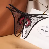 性感内裤女迷人开裆免脱舒服情趣透明诱惑黑蕾丝丁字裤女人性高潮