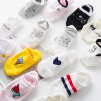 5/10双袜子女韩版短袜隐形袜学生浅口棉袜春夏季薄学院风可爱船袜