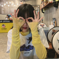 打底纱衣网纱内搭蕾丝衫防晒糖果色超仙大码半高领薄吊带外搭罩衫