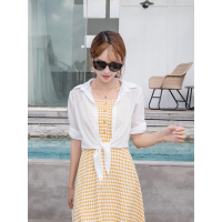 搭配吊带裙子的小外套女开衫防晒上衣雪纺坎肩薄短款披肩外搭夏季