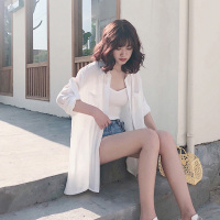 防晒衣女百搭薄款雪纺衬衫2021年新款披肩夏季配吊带裙子开衫外搭