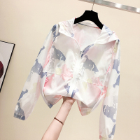 沙滩迷彩防晒衣速干外套女薄防风运动风衣夏季宽松透气长袖防晒服