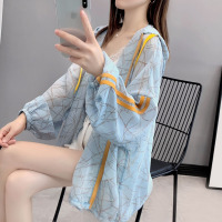 连帽防晒衣女2021新款夏季防紫外线透气雪纺上衣韩版宽松薄款外套