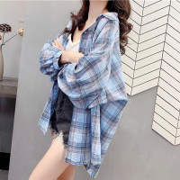 外套2021年新款女春夏季百搭薄款衬衫大码宽松长袖防晒衣防紫外线