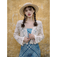 梦的马镂空针织衫短款开衫春夏防晒上衣配裙子小外套长袖气质外搭