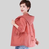 防晒衣女2021春夏大码妈妈风衣连帽开衫防紫外线防晒服薄外套女潮